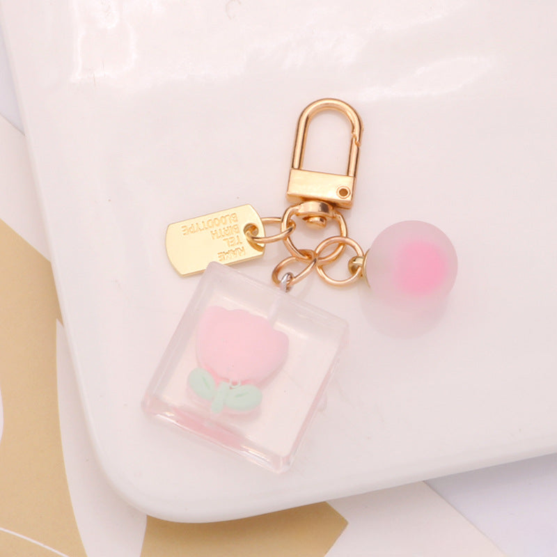 Wholesale Sunflower Resin Candy Ball Keychain